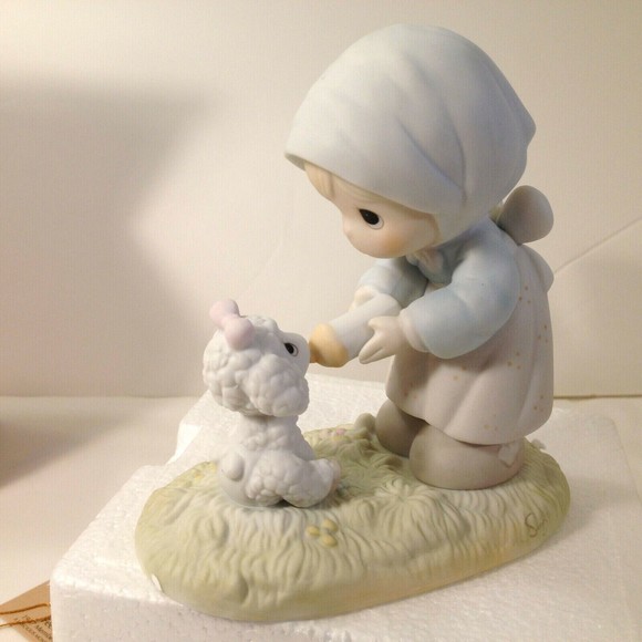 PRECIOUS MOMENTS  Feed My Sheep 1987 Members Only Figurine PM-871 w/Box - Picture 1 of 12